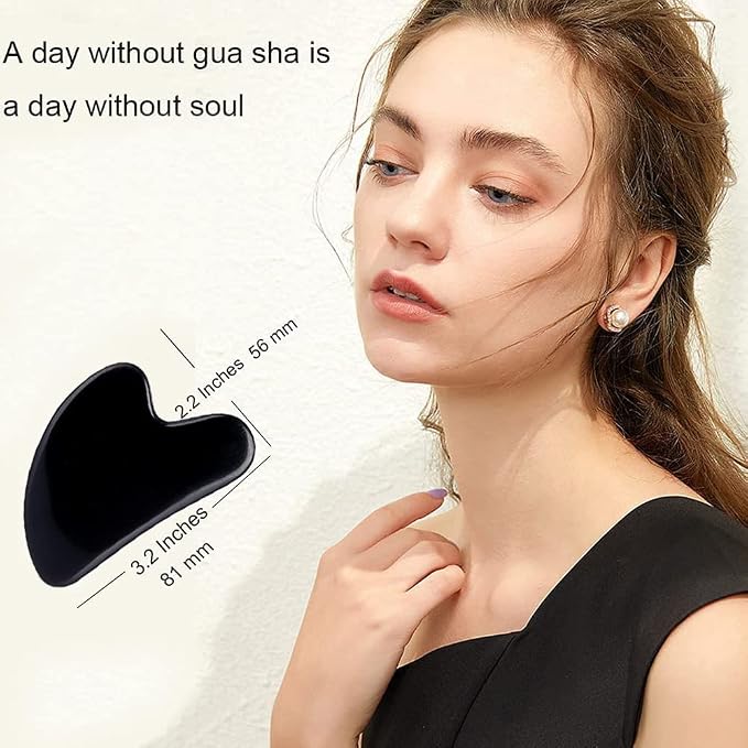 Ditind Gua Sha Facial Tools, Natural Jade Guasha Tool - Image 5