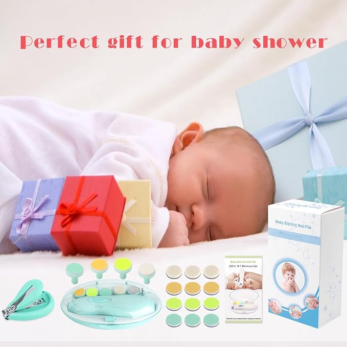 Baby Nail Trimmer Electric Nail File Baby Nail Clippers, 20 in 1 Safe Nail - Image 7