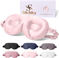SilkSilky 100% 22 Momme Mulberry Silk Sleep Mask – Upgraded 3D Contoured Eye by SilkSilky