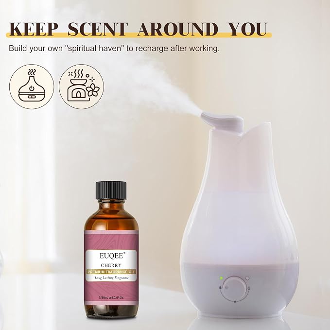 EUQEE 2.02 Fl oz Cherry Fragrance Oil, 60ml Premium Essential Oil - Image 5