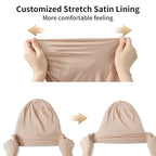 Satin Bonnet Silk Lined Sleep Cap- Adjustable Hair Cover - Image 5