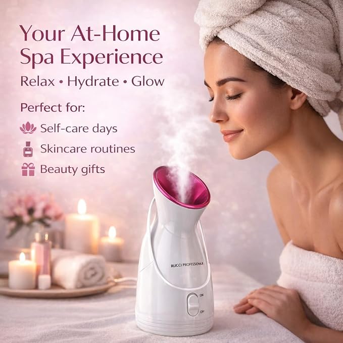 Nano Ionic Facial Steamer Spa Kit, 12-Piece Skincare Set - Image 2