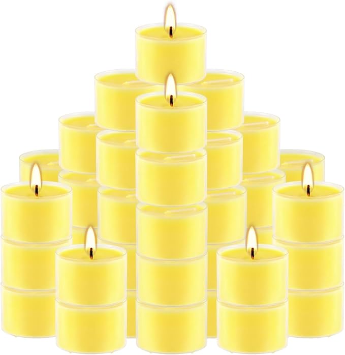 Fclayvts 8-Hour 100 Pack Citronella Tealight Candles, Outdoor and Indoor Summer - Image 3