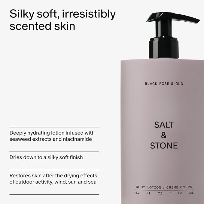 Salt & Stone Body Lotion for Women & Men | Black Rose & Oud | Hydrates - Image 5