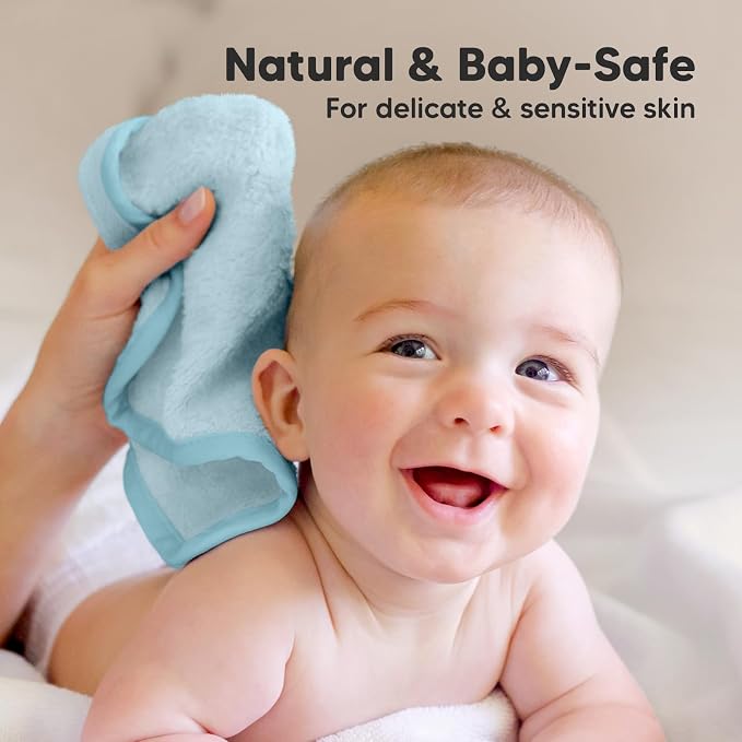 6-Pack Baby Washcloths – Soft Absorbent Viscose from Bamboo Washcloths - Image 5
