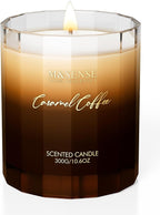 M&SENSE Caramel Coffee Candle for Home Scented, 10.6oz 60 Hours Burn Natural by MSENSE