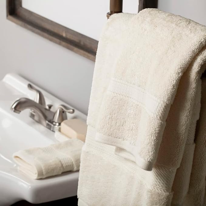 SUPERIOR Egyptian Cotton Pile 3 Piece Towel Set, Includes 1 Bath, 1 Hand - Image 7