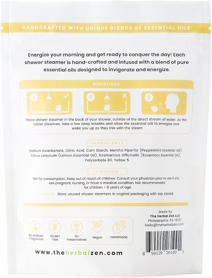 Morning Energy Shower Steamers Aromatherapy 10 Pack - Image 9