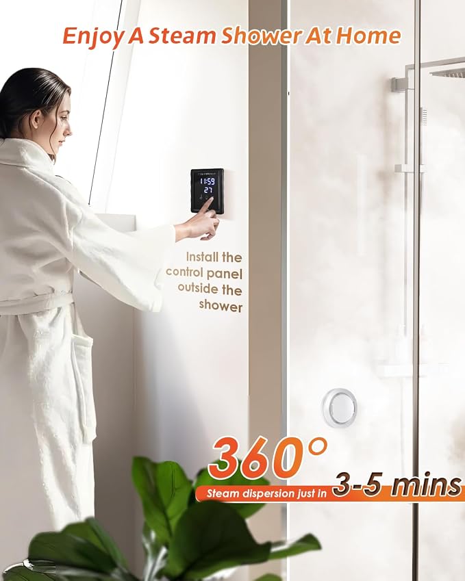 Steam Shower Generator Kit 9KW for Bath Sauna SPA, Aromatherapy Steam Head - Image 2