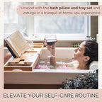 Bath Pillow and Bathtub Tray Set - Image 8