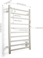 Wall Mounted Towel Warmer Square 10 Bars - Image 7