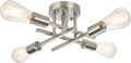 SunRider Industrial 4-Light Semi Flush Mount Ceiling Light Fixture, Brushed by SunRider