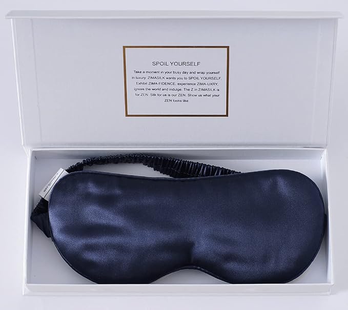ZIMASILK Adjustable 100% 22 Momme Mulberry Silk Sleep Mask by ZIMASILK