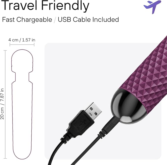 bed geek Handheld Cordless Personal Wand Massager – Waterproof, USB Rechargeable - Image 5