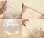 100 PCS Disposable Shower Caps Plastic Clear Hair Cap Elastic Waterproof Hair - Image 4