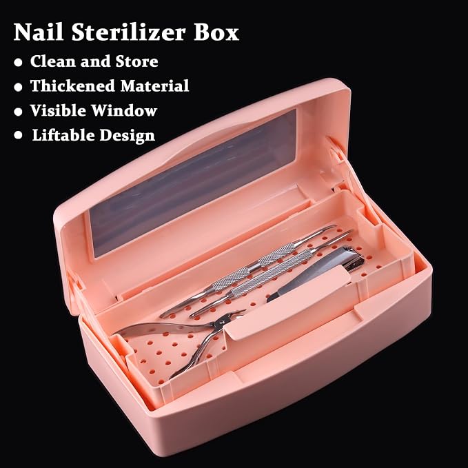 Nail Tool Sterilizer Box Plastic Disinfectant Container - Image 2