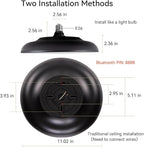 Black Waterproof LED Flush Mount Ceiling Light Fixture, - Image 2