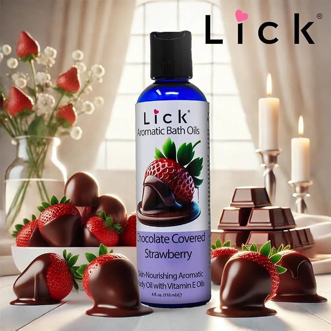 Lick Chocolate Covered Strawberry Aromatic Bath Oil - Image 2