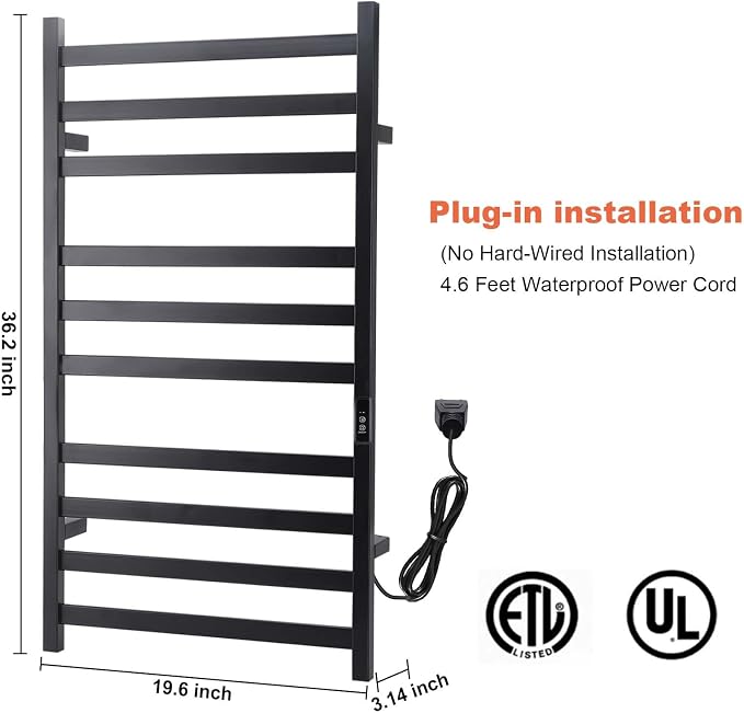 Towel Warmer Heated Towel Rack-Bar - Image 4