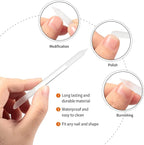 3 Pieces Glass Cuticle Pusher Cuticle Remover Glass Nail File Dual Ended - Image 3