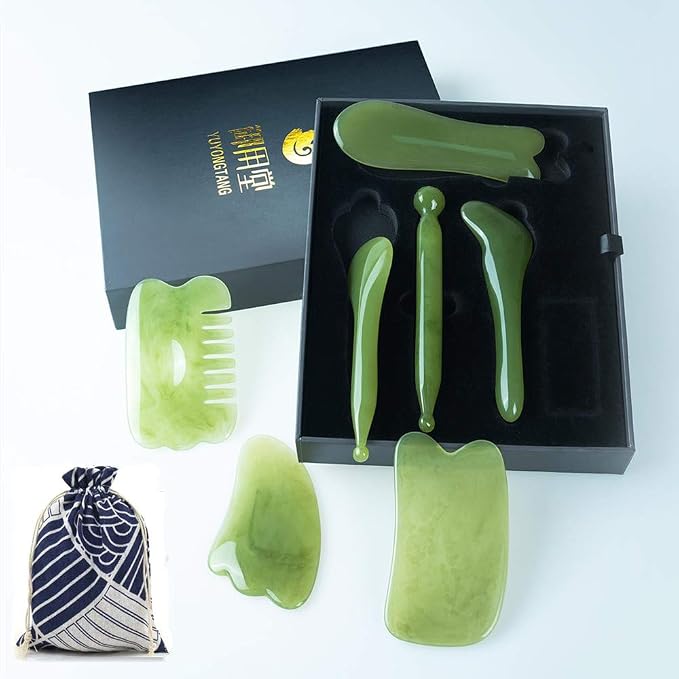 7 Pieces Gua Sha Scraping Massage Tool, Natural Resin GuaSha Tool Massage Tools - Image 4