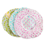 TCOTBE 6 Pieces Waterproof EVA Plastic Shower Cap, Elastic Reusable Bathing Cap by TCOTBE
