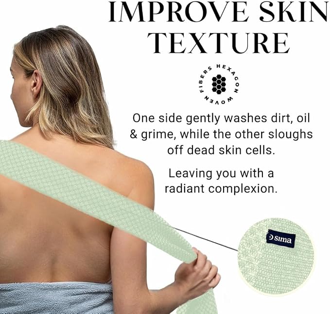 Sima Brand Exfoliating Washcloth Face & Body Scrub Towel - Image 5
