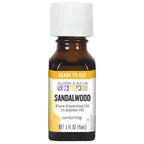 Aura Cacia Ready-to-Use Sandalwood Essential Oil in Jojoba Oil, 0.5 Fl Oz by AuraCacia