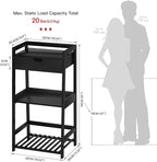 POXAKA 3 Tier Bamboo Bathroom Shelves - Image 3
