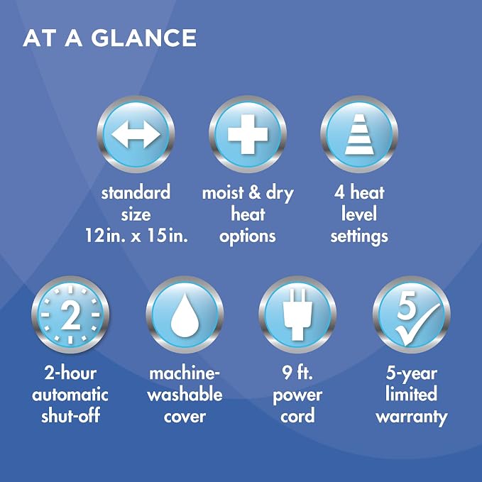 HealthWise Deluxe 12” x 15” Heating Pad - Image 4