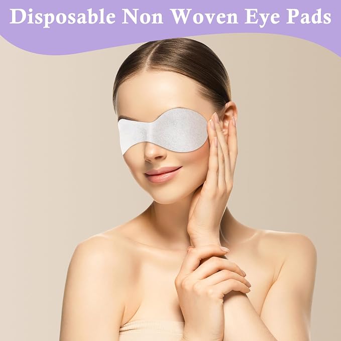 100Pack Disposable Eye Mask, Cotton Disposable Eye Mask, Travel and Relaxation - Image 7