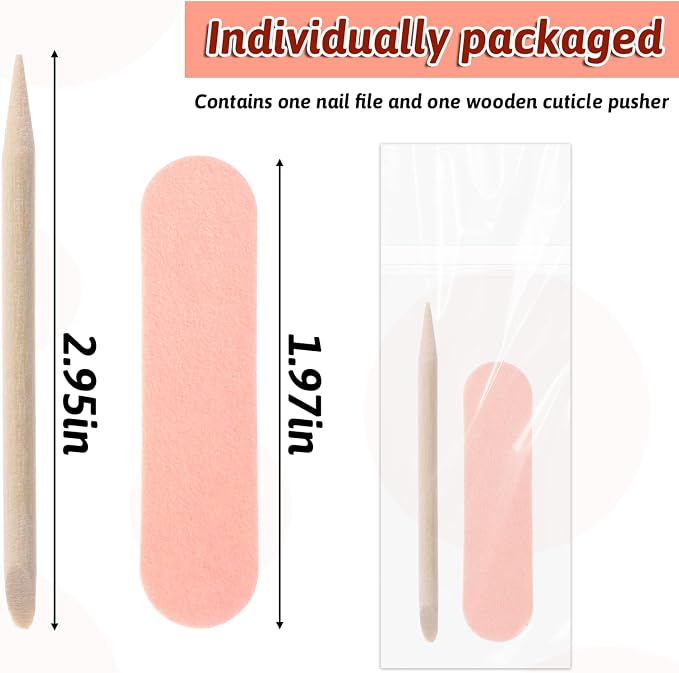 40 Pack Mini Nail File Disposable Manicure Kit Individually Package - Image 3