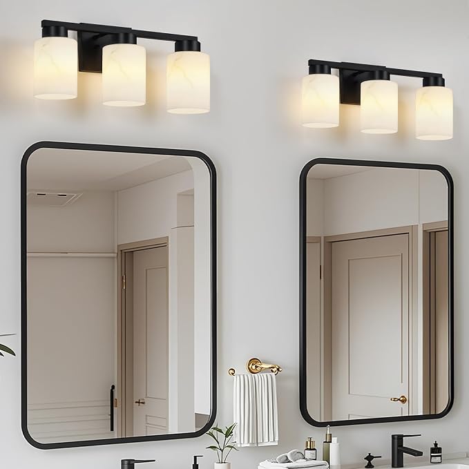 3-Light Bathroom Light Fixtures, Modern Vanity Lights, Living Room, E26 Base - Image 7