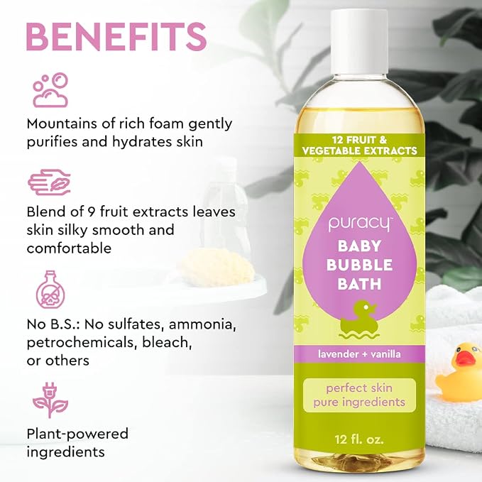 Puracy Bubble Bath for Children, Gently Scented - Image 2