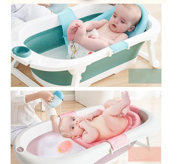Breathable Mesh Newborn Baby Bath Mat Baby Tub Pillow Adjustable Non-Slip Bath - Image 4