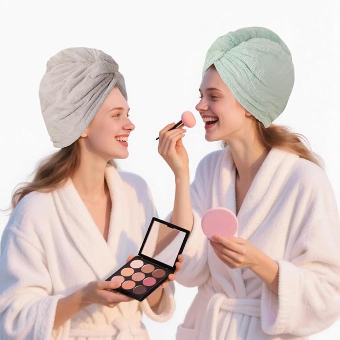 Microfiber Hair Drying Towel Wrap - Image 4
