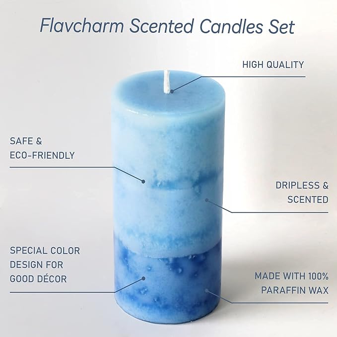 Lilac Scented Pillar Candles - Image 3