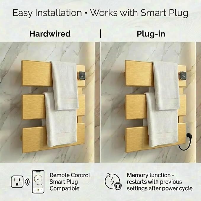 Electric Towel Warmer, Heated Towel Rack - Image 6