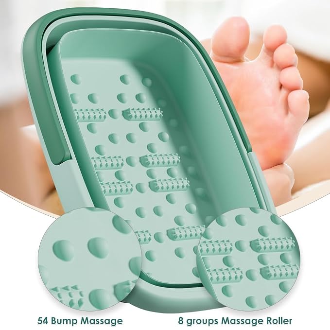Collapsible Foot Bath Basin for Soaking Feet, Pedicure Foot Spa, Foot Tub - Image 3