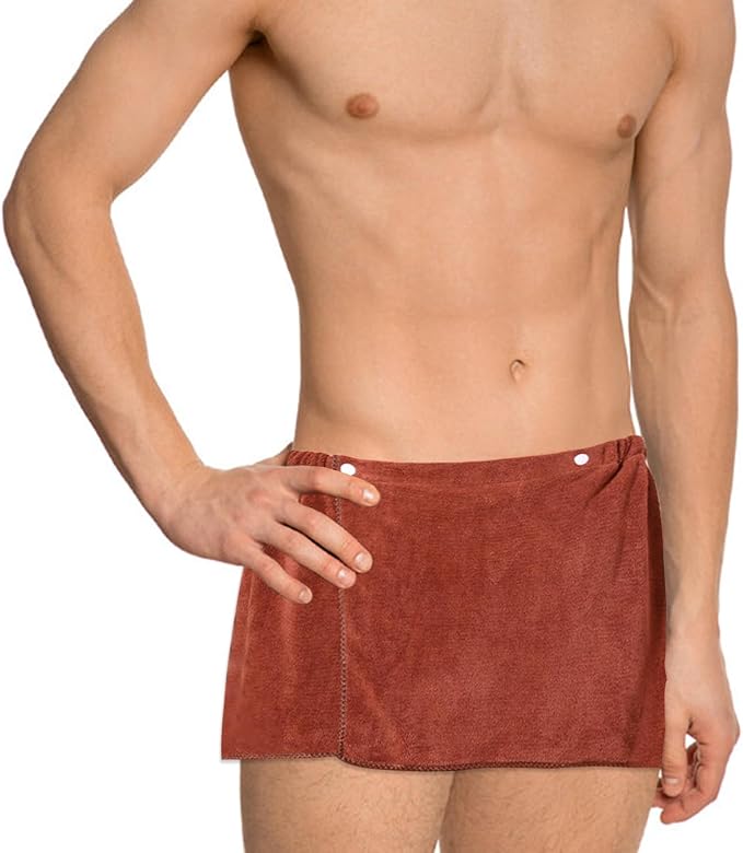 Men Boys Soft Wearable Bath Towel Short Pants Adjustable Mircofiber Towel by LipLopBest