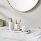 Bathroom Counter Organizer, 9.3"x3.7" Ceramic Bathroom Tray, Rectangle - Image 6