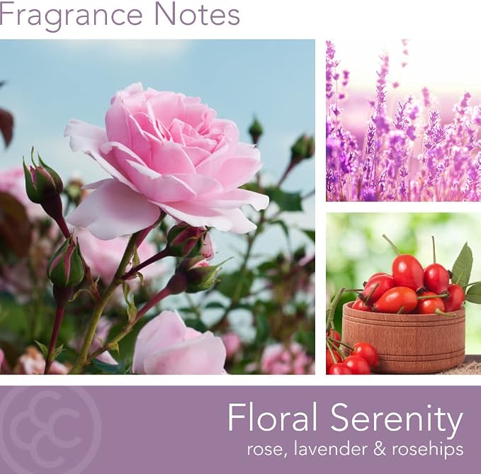 Carolina Floral Serenity Scented Candle, 16 oz Wellness Relaxing Aromatherapy - Image 2