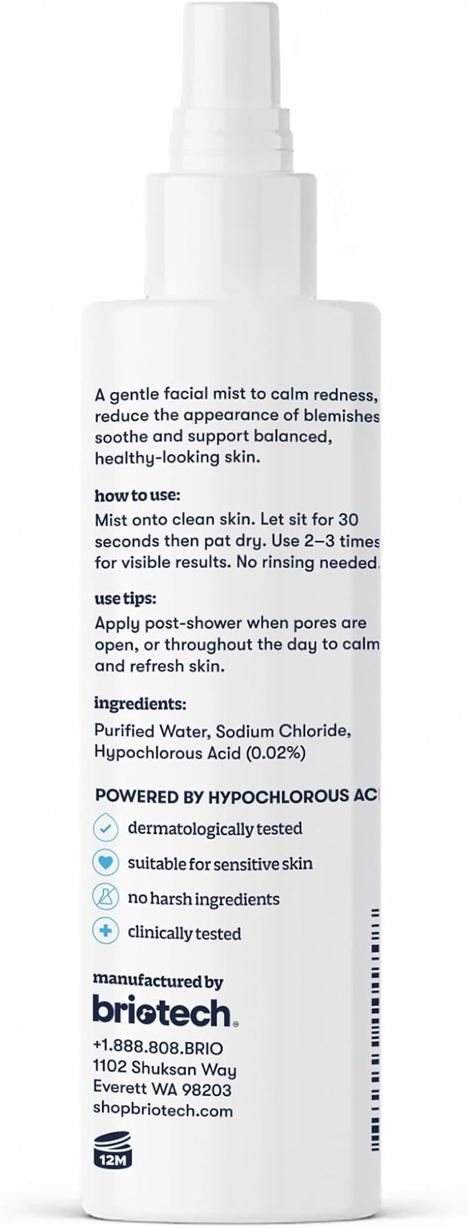 BRIOTECH Renew Toner, Hypochlorous Acid Spray, Minimize Appearance of Blemishes - Image 7