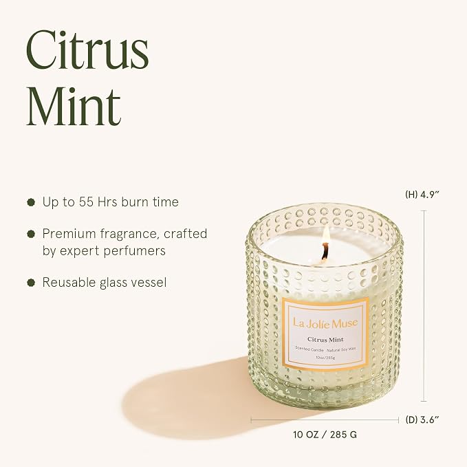 LA JOLIE MUSE Citrus Mint Candle, Candles - Image 5