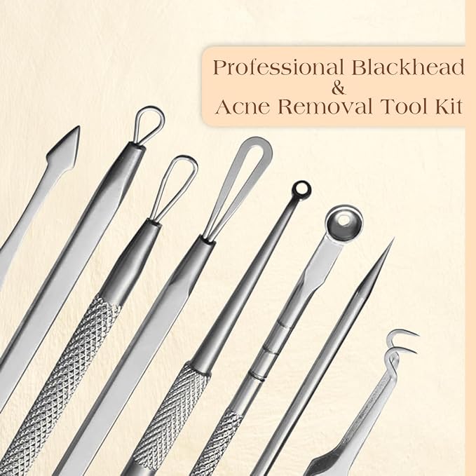 22 Pcs Pimple Popper Tool Kit 410 Stainless Steel Blackhead Remover Tools - Image 9