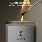 Salt & Stone Scented Candle for Women & Men | Coconut & Soy Blend Wax | - Image 2