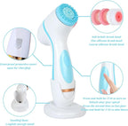 Facial Cleansing Brush, 3in1 Silicone Face Scrubber, Waterproof Facial Scrubber - Image 6