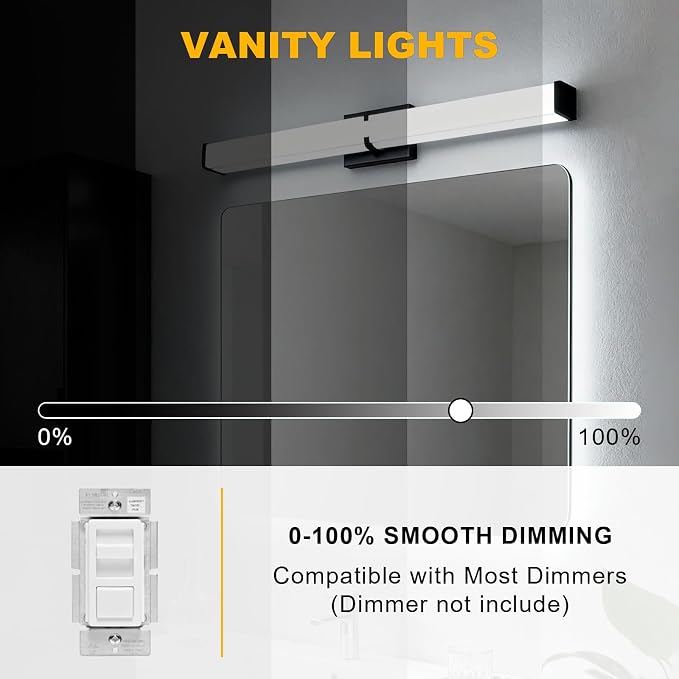 Bathroom Light Fixtures: 40 Inch ETL Certified LED Bathroom Vanity Light 5000K - Image 7