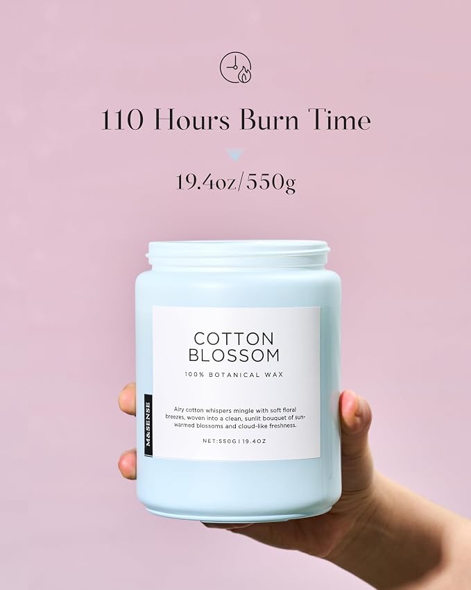 M&SENSE Clean Cotton Scented Candle - Image 3