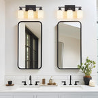 3-Light Black Bathroom Light Fixture Over Mirror, Modern Farmhouse Vanity Light - Image 9